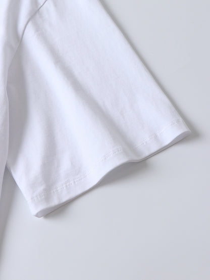 Prada Logo Printed Short-Sleeved T-Shirt "White"