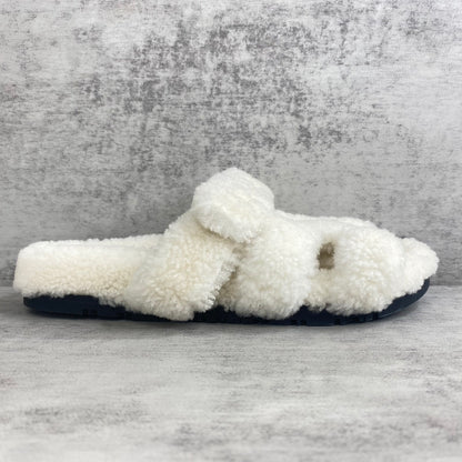 Hermes Chypre Sandals "White"