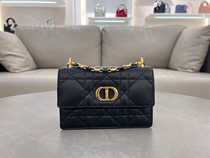 Dior Miss Caro Mini Bag "Black Macrocannage Lambskin"