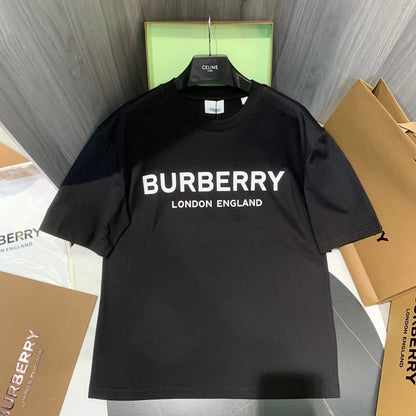 Burberry Logo Print Cotton T-Shirt "Black"