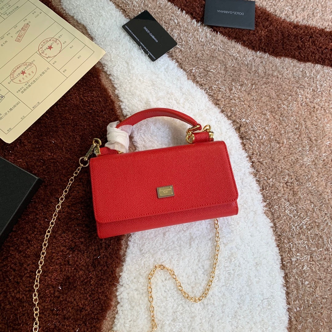 Dolce & Gabbana Dauphine-Print Calfskin Mini Bag