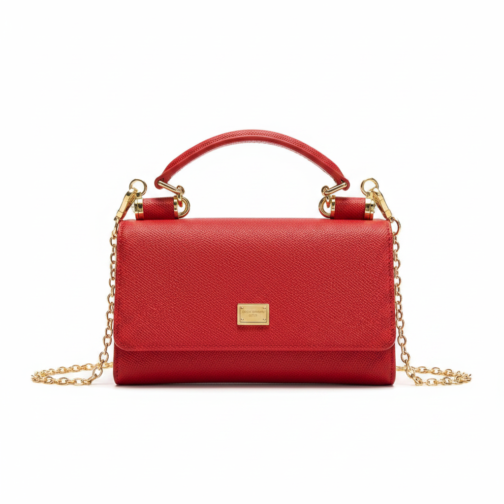 Dolce & Gabbana Dauphine-Print Calfskin Mini Bag