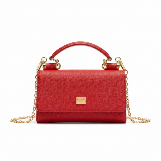 Dolce & Gabbana Dauphine-Print Calfskin Mini Bag