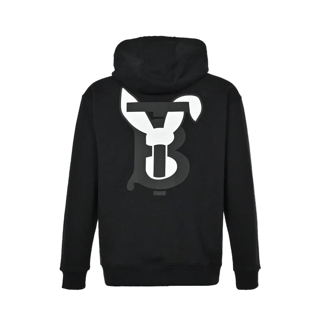 Burberry Zip-Up Rabbit Logo Print Hoodie "Black"