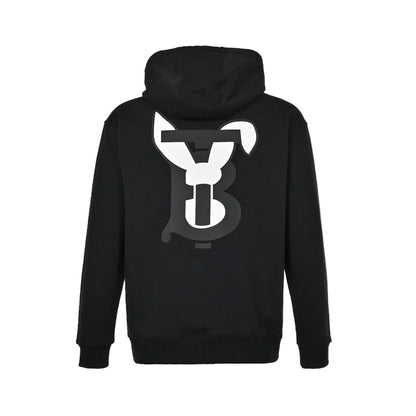 Burberry Zip-Up Rabbit Logo Print Hoodie "Black"