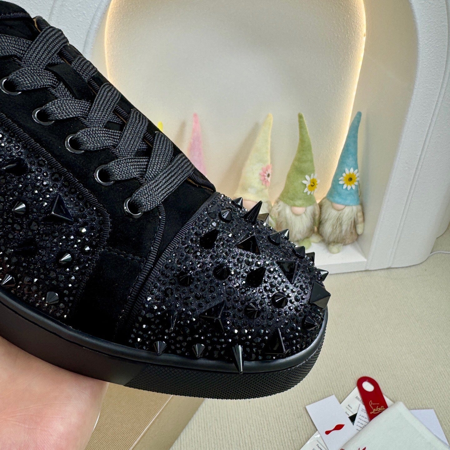 Christian Louboutin Louis Junior P Pik Pik Strass "Black"