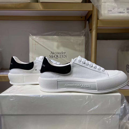 Alexander McQueen Deck Plimsoll Low "White-Black"