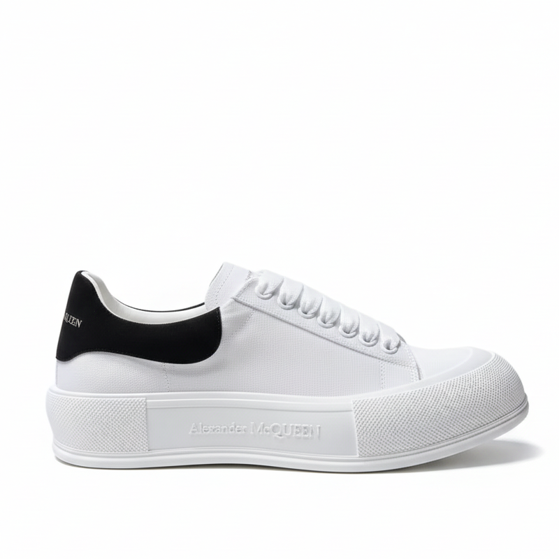 Alexander McQueen Deck Plimsoll Low "White-Black"