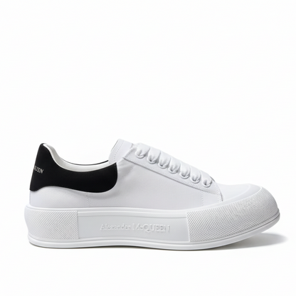 Alexander McQueen Deck Plimsoll Low "White-Black"