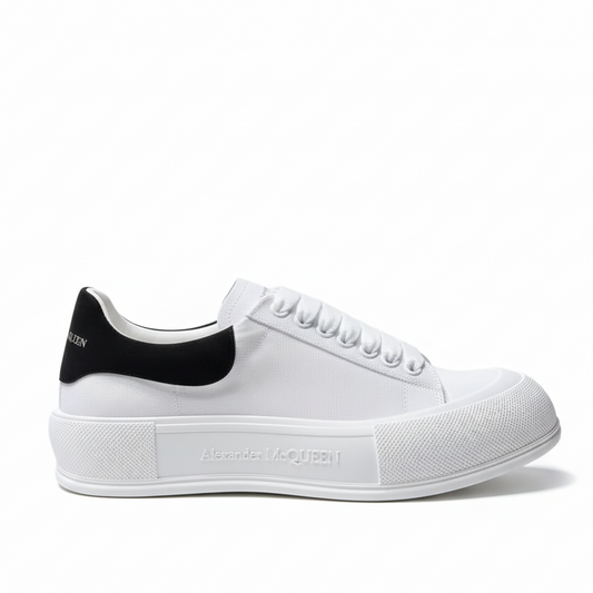Alexander McQueen Deck Plimsoll Low "White-Black"