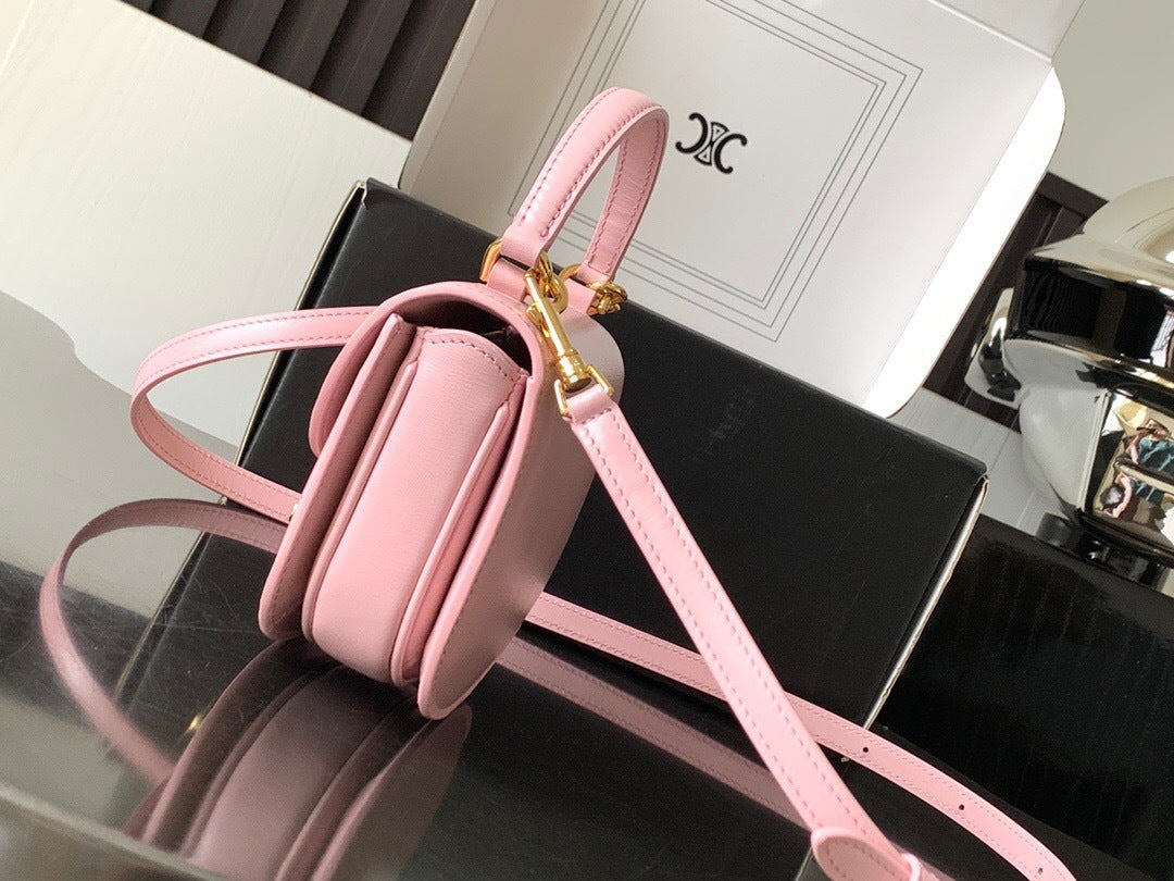 Celine Mini Besace Clea in Shiny Calfskin