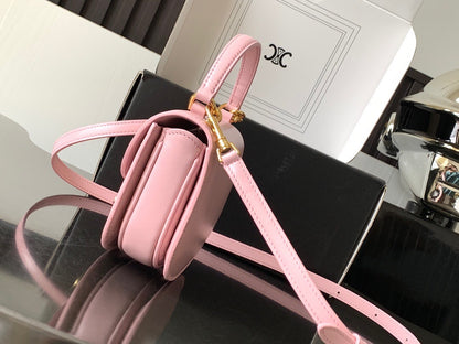 Celine Mini Besace Clea in Shiny Calfskin