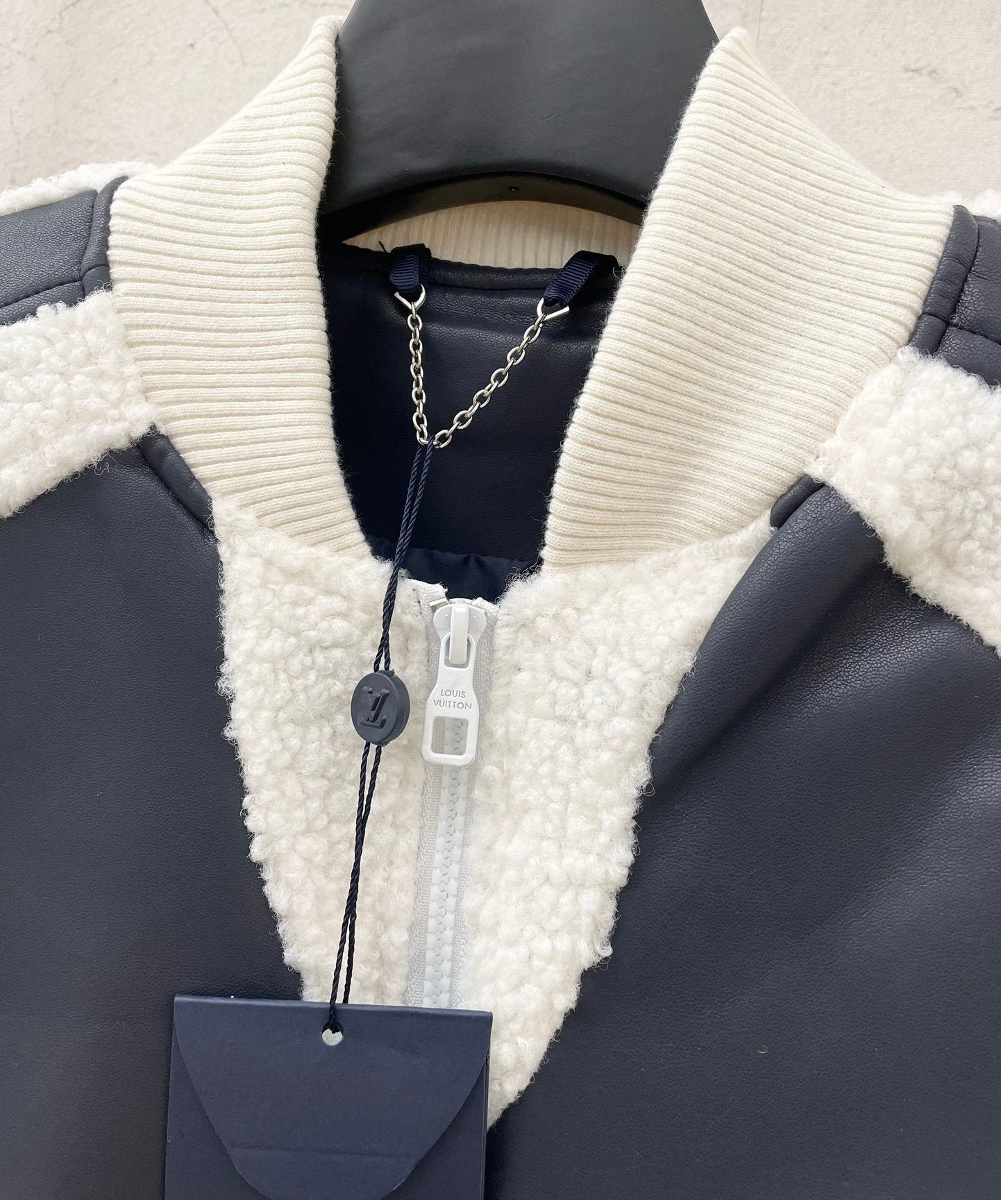 Louis Vuitton Leather Jacket "Blue-White"