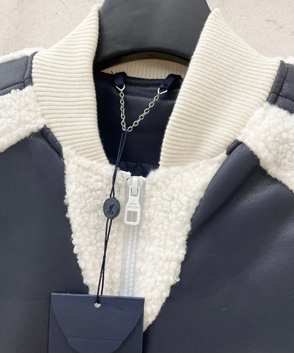 Louis Vuitton Leather Jacket "Blue-White"