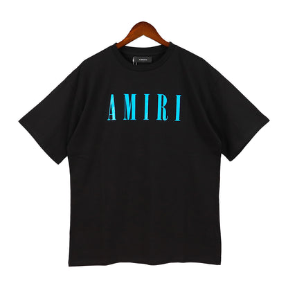 Amiri Logo Print T-Shirt "Black-Blue"