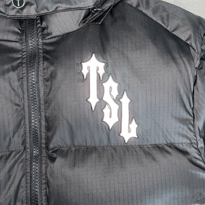 Trapstar Shooters Down Jacket "Black-Reflective Logo"