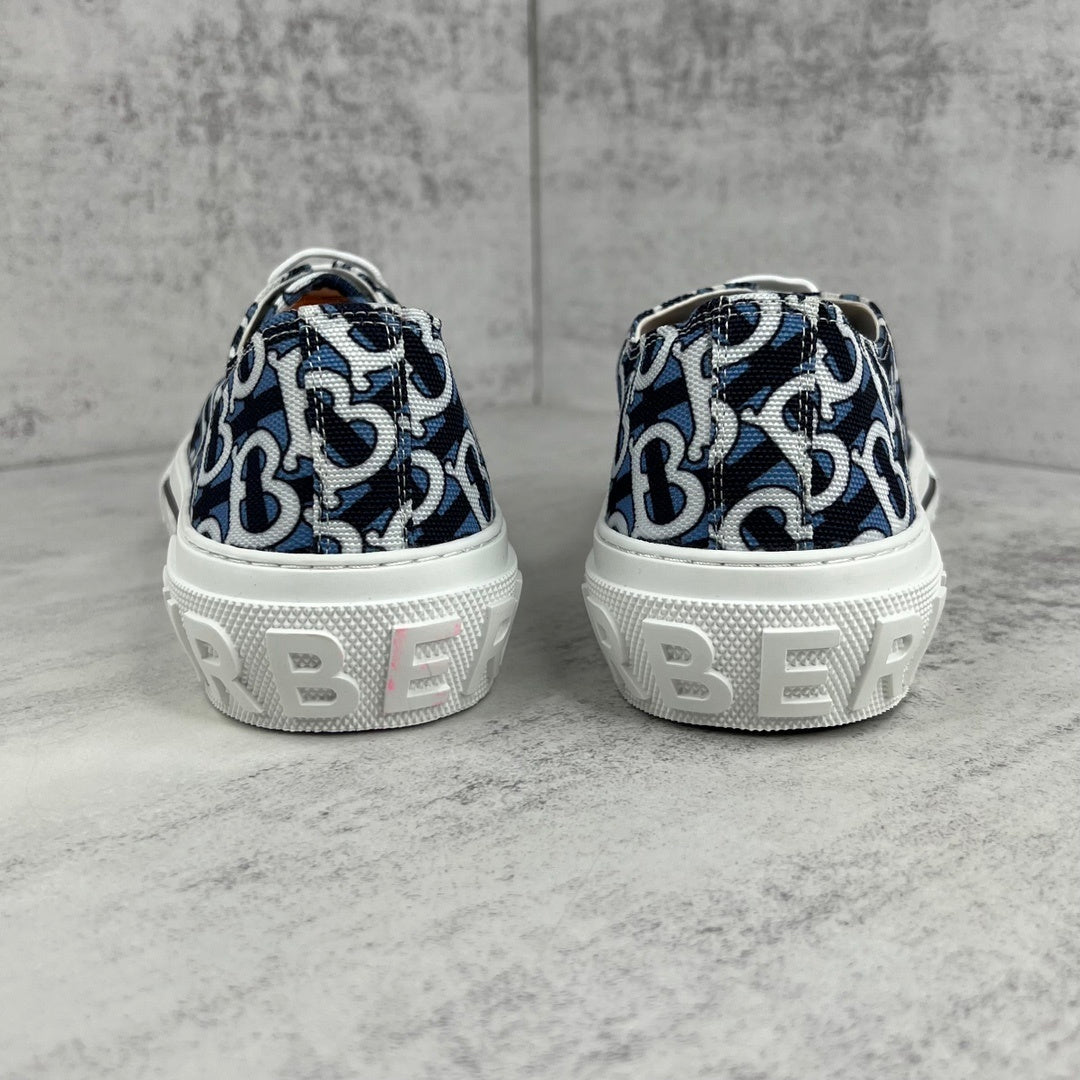 Burberry Gabardine "Blue-White Monogram"