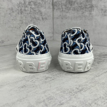 Burberry Gabardine "Blue-White Monogram"