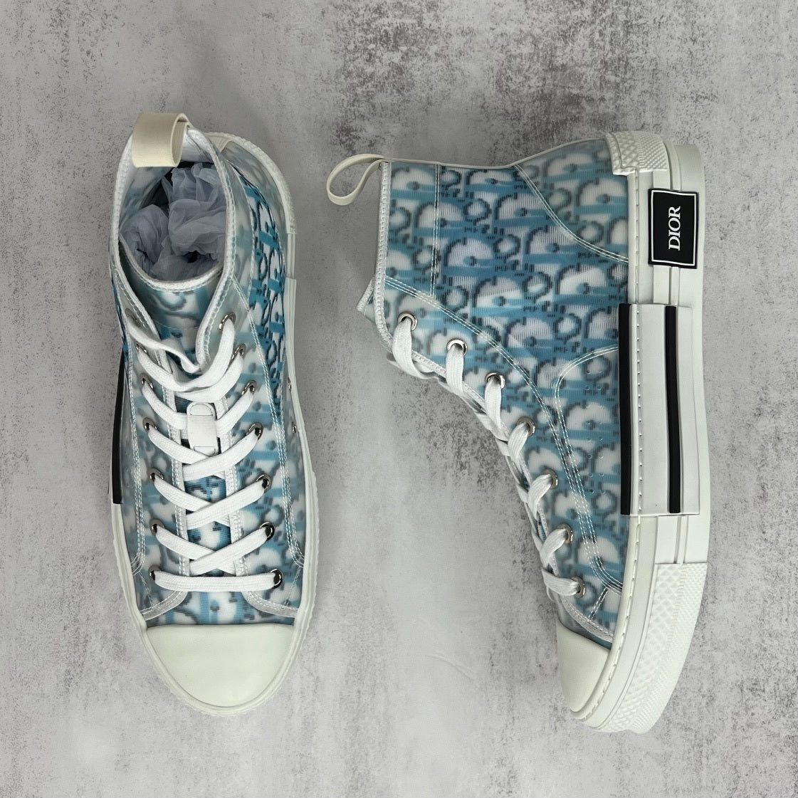 Dior B23 High-Top "White-Blue Pixel"