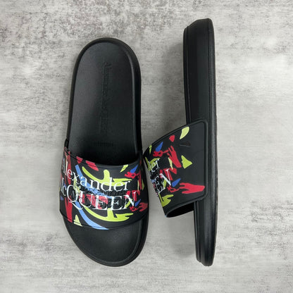Alexander McQueen Slides "Black-Multicolour"