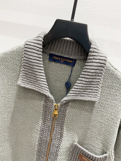 Louis Vuitton Zippered Textured Overshirt "Cameo Green"