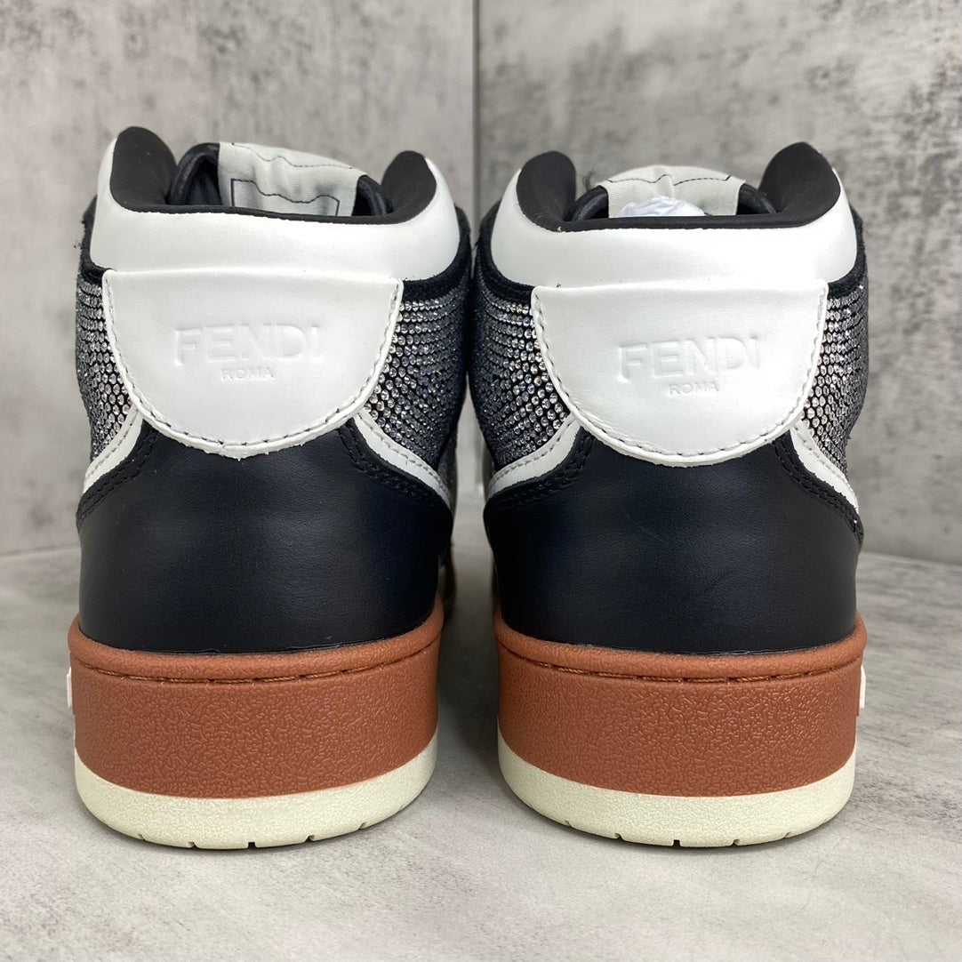 Fendi Match High-Top "Black-White" Crystals