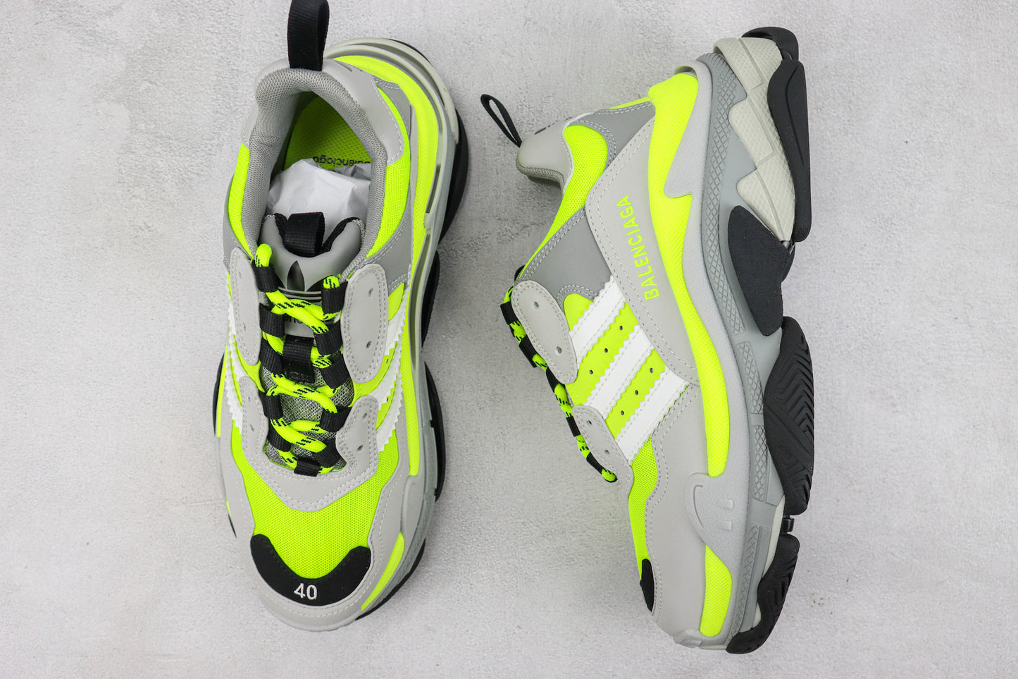 Balenciaga x Adidas Triple S "Fluo Yellow"