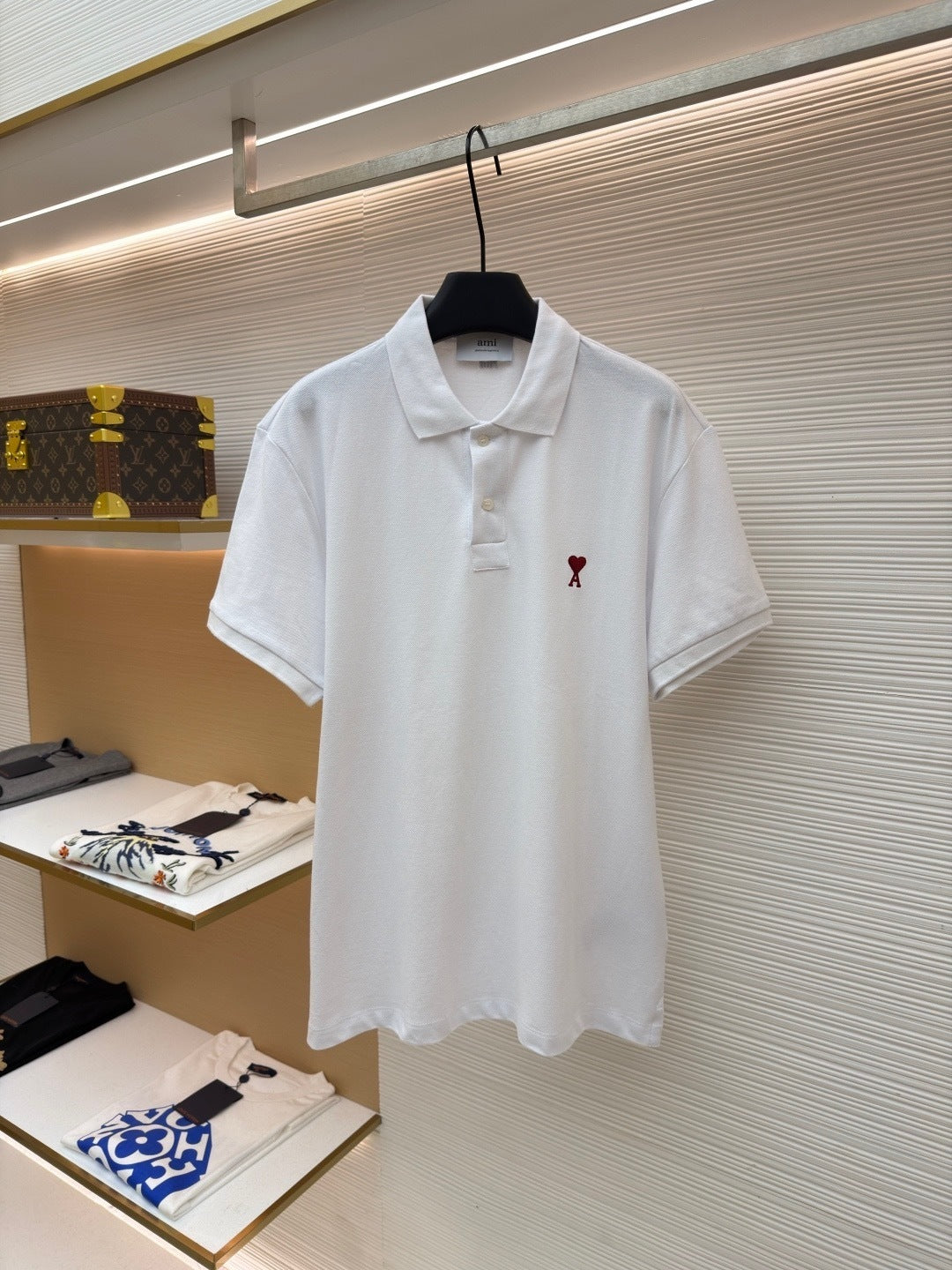 Ami Paris Polo T-Shirt "White"