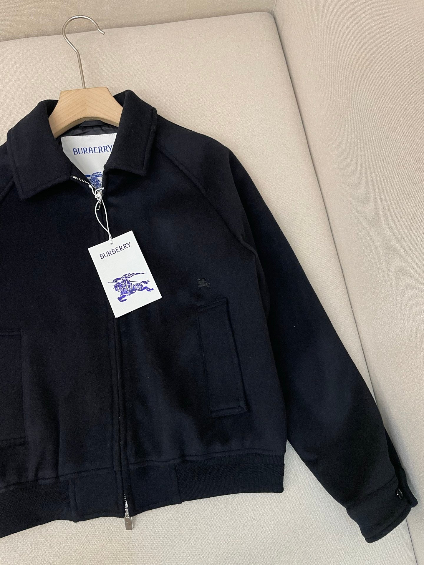 Burberry Cashmere Harrington Jacket "Black"