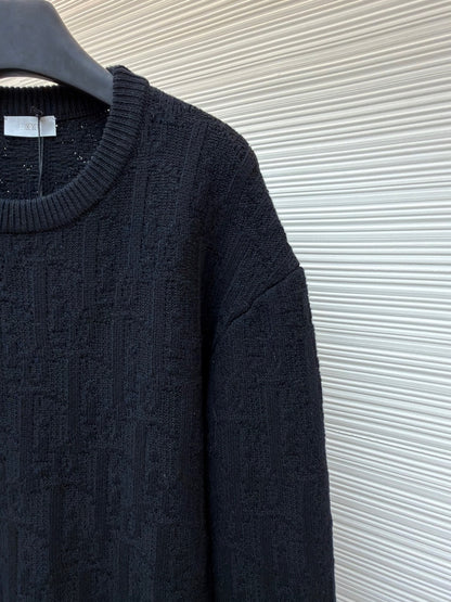 Dior Oblique Sweater "Black Cotton Blend Jersey"