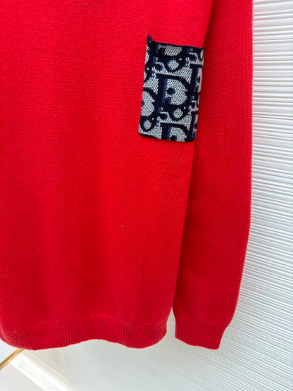 Dior Oblique Sweater "Red Cotton Jersey"