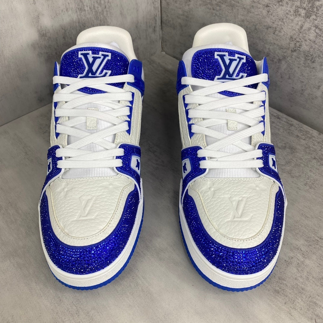 Louis Vuitton Trainers "Blue-White" Crystals