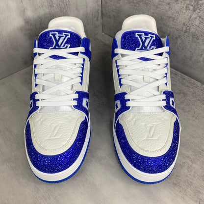 Louis Vuitton Trainers "Blue-White" Crystals