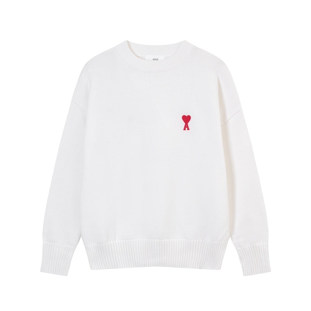 AMI Paris Ami De Coeur Sweater "White"