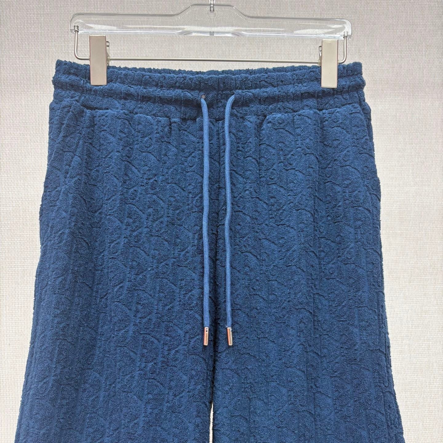 Dior Oblique Shorts "Navy Blue Terry Cotton Jacquard"