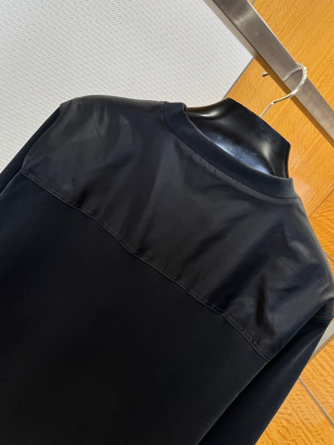 Prada Cotton Fleece and Re-Nylon Sweatshirt "Black"