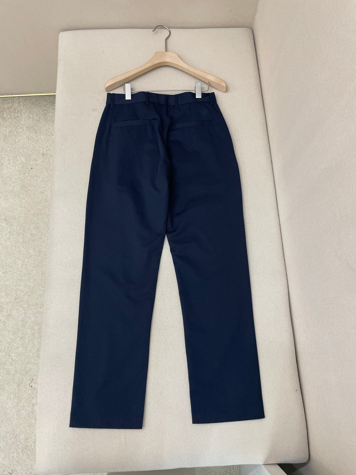 Gucci Cotton Twill Pants with Embroidery "Dark Blue"