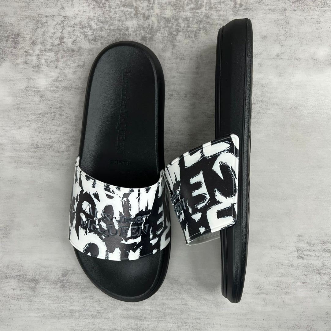 Alexander McQueen Slides "Black-White"