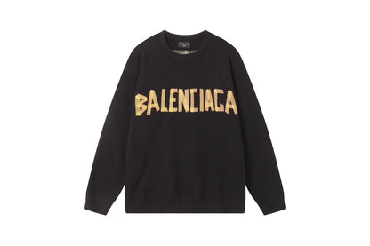 Balenciaga Double Front Sweater "Black-Yellow"