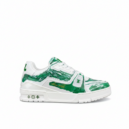 Louis Vuitton LV Trainers "White-Green Colored"
