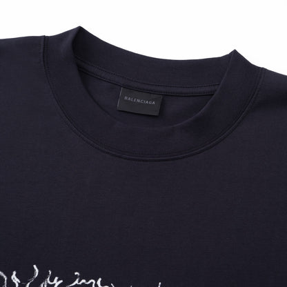 Balenciaga DIY Metal Outline Logo T-Shirt "Black"