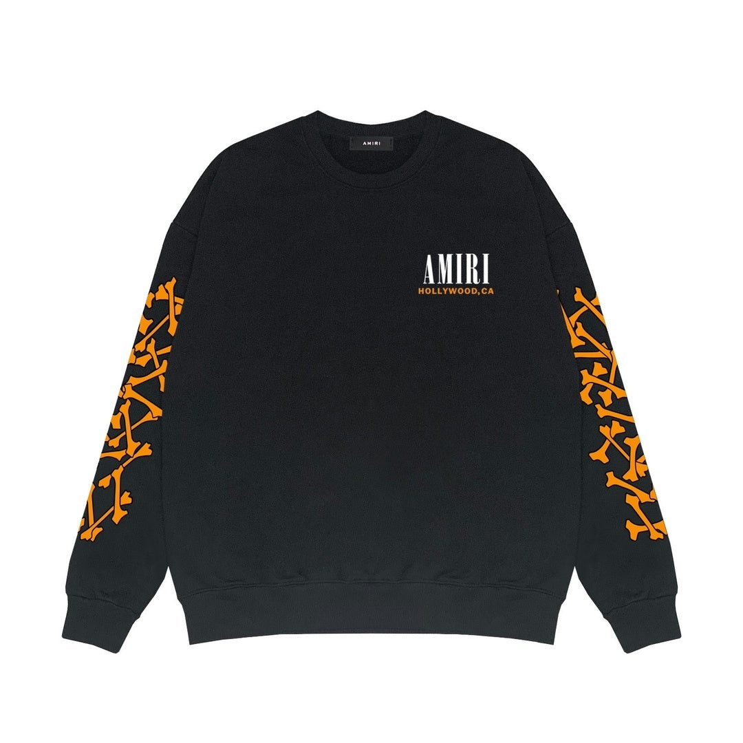 Amiri Bones Sweatshirt "Black-Orange"
