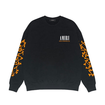 Amiri Bones Sweatshirt "Black-Orange"