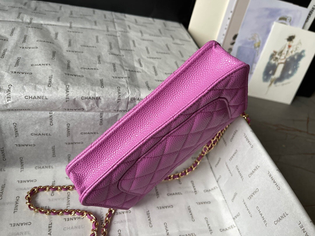 Chanel Quilted Caviar Leather Classic Wallet on Chain