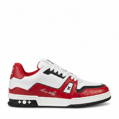 Louis Vuitton LV Trainers "White-Red Crocodile"