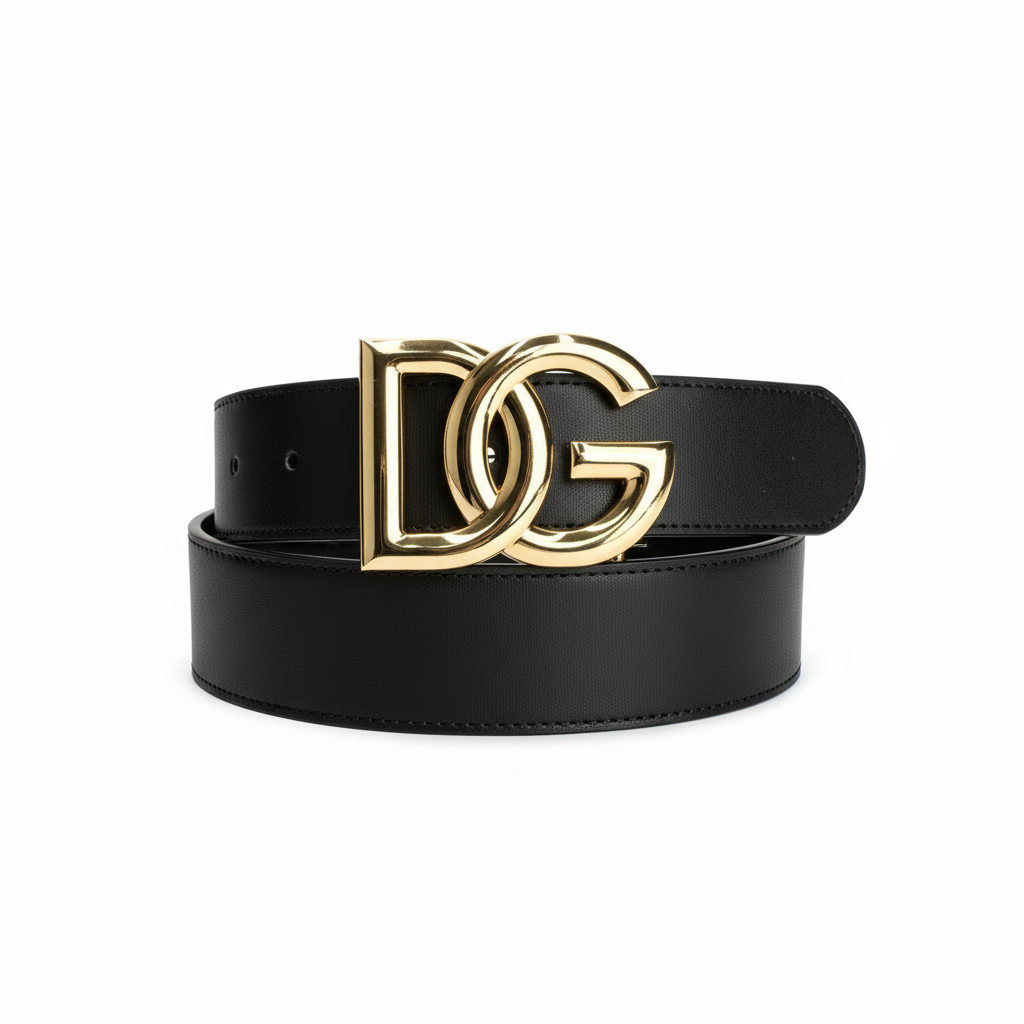 Dolce & Gabbana Leather Belt "Black-Gold"