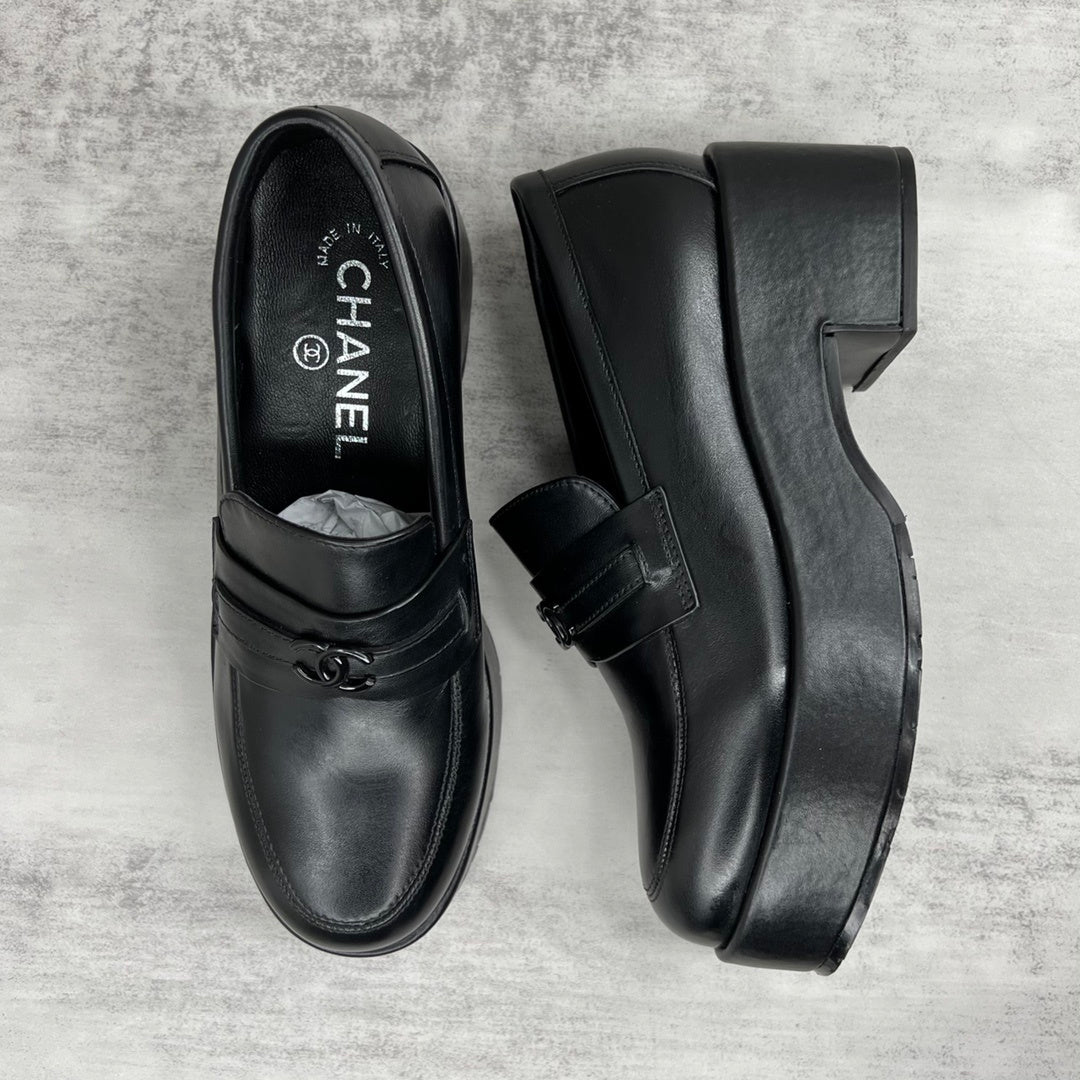 Chanel Leather Loafers "Black"