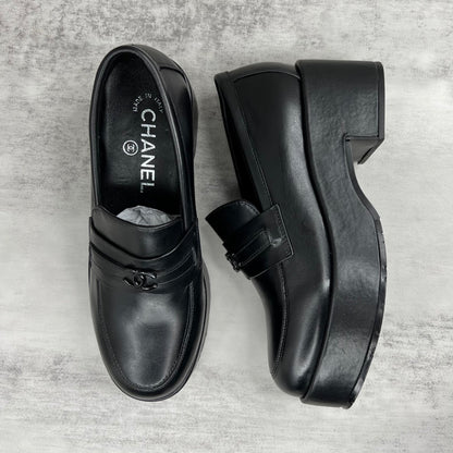 Chanel Leather Loafers "Black"
