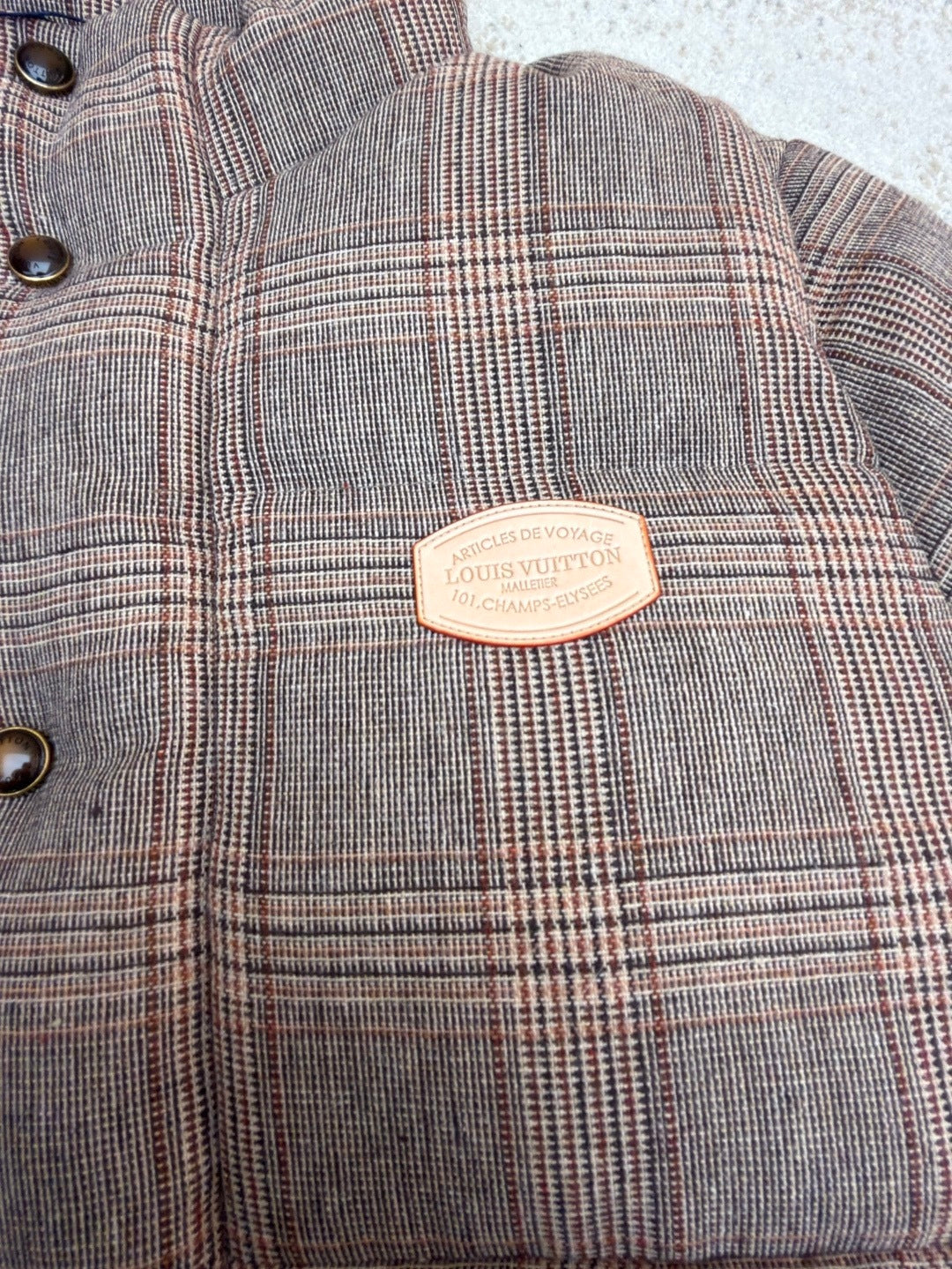 Louis Vuitton Tweed Down Blouson "Dark Caramel"