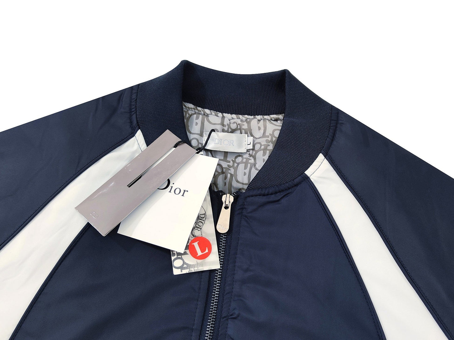 Air Jordan x Dior Bomber Jacket "Navy Blue-White"